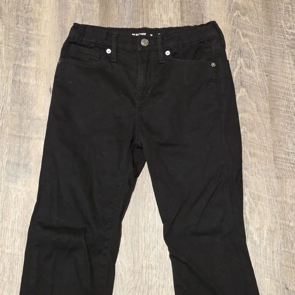 Old Navy 360 Stretch Kids Size 12 Slim Black Jeans Elastic Waist
